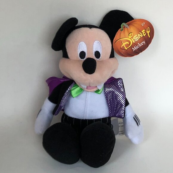 Disney Mickey Mouse New w/ Tag Halloween Vampire Plush  Toy 2+ - Picture 13 of 16